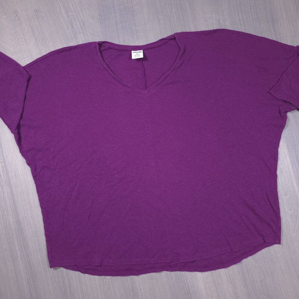 Armadio Womens XXL Purple V-Neck Top.